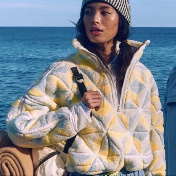 Free People Multicolor Geometric Teddy Jacket - Picture 2 of 7